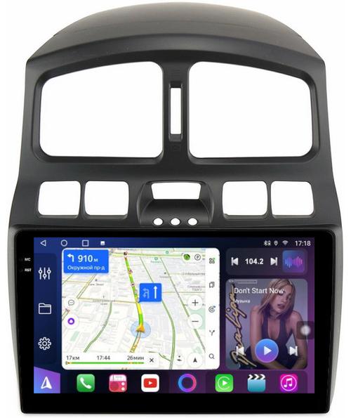 Магнитола для Hyundai Santa Fe 1 2000-2013 - FarCar 3048M монитор 9.5" QLED на Android 14, TS18, CarPlay, 4G SIM-слот