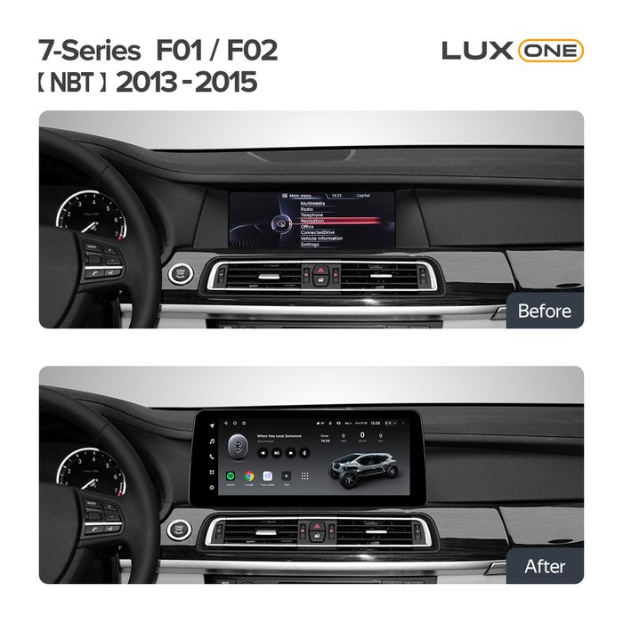 Магнитола для BMW 7-серии (F01/F02) 2012-2015 NBT - Teyes LUX ONE монитор 12.3" на Android 10, Быстрая, CarPlay, 4G SIM-слот