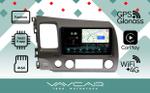 Магнитола для Honda Civic 2005-2012 (левый руль, рамка 9)- Vaycar VA20-0044-2K на Android 13, Быстрая, 2K QLED, CarPlay,4G SIM-слот