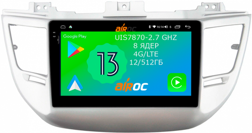 Магнитола для Hyundai Tucson 2016-2018 - Airoc 2K AU-2013 на Android 13, TS20, 12/512Гб, SIM-слот