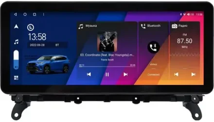 Магнитола для BMW X3 (F25) 2011-2017, X4 (F26) 2014-2017 - Canbox H-Line 0071 монитор 12.3" QLED в стиле Audi на Android 10, ТОП-процессор, CarPlay, 4G SIM-слот