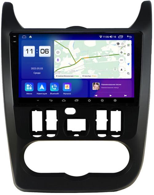 Магнитола для Renault Logan/Sandero 2009-2014 - Parafar PF175BU2K на Android 13, Быстрая, QLED+2K, CarPlay, 4G SIM-слот