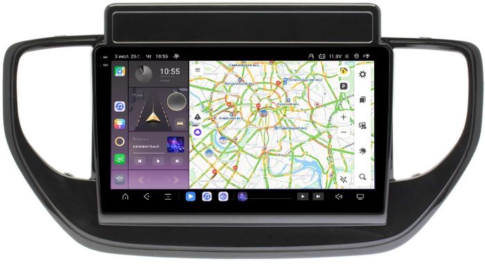 Магнитола для Hyundai Solaris 2 2020-2022 (штатная навигация) - Kuberg OL-9714 QLed+2K, Android 13, TS20, CarPlay, 4G SIM-слот