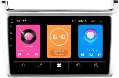 Магнитола для Volkswagen Polo 2009-2020 (рамка серебро) -  GT9-540 на Android 10, 2ГБ-16ГБ