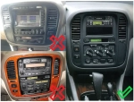 Магнитола для Toyota Land Cruiser 100 1998-2002 (кондиционер, рамка-накладка) - FarCar монитор 12.3" 2K QLED на Android 14, TS10, CarPlay, 4G SIM-слот