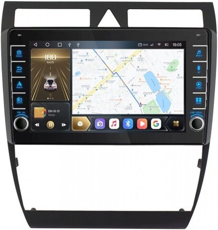 Магнитола для Audi A6 2001-2004 - Kuberg OL-9969 (кнопки и крутилки), Android 12, TS10,  CarPlay, 4G SIM-слот