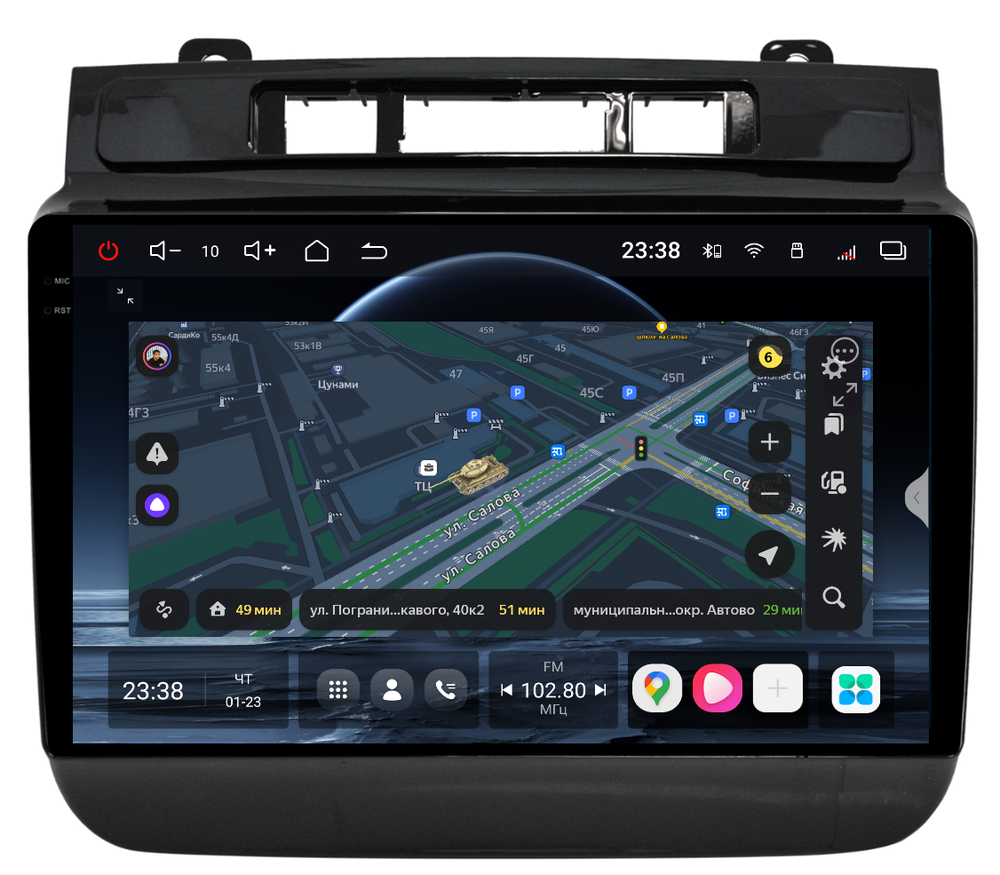 Магнитола для VW Touareg 2010-2018 - Redpower 85143 PRO/PROmax ТОП звук, 2K QLED, Android 14, CarPlay, 4G SIM-слот
