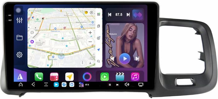 Магнитола для Volvo S60 2 Y20 2010-2018 - FarCar GX9-9682 монитор 9.5" 2K QLED на Android 14, TS20, 6+128Гб, CarPlay, 4G SIM-слот