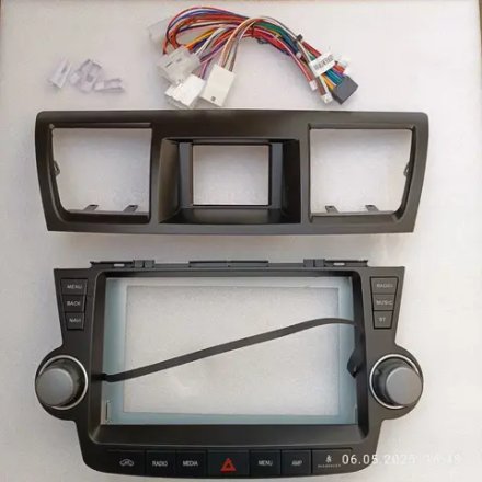 Магнитола для Toyota Highlander 2 2007-2013 XU40 - Kuberg SF-1431-2 (кнопки + крутилки) QLed+2K, Android 12, TS10, CarPlay, 4G SIM-слот
