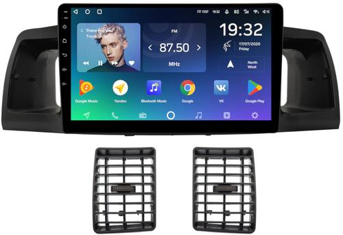 Магнитола для Toyota Corolla 120 2000-2007 (рамка черная с воздуховодами) - Teyes CC2 PLUS на Android 10, ТОП процессор, 4Гб+64Гб, 4G SIM-слот