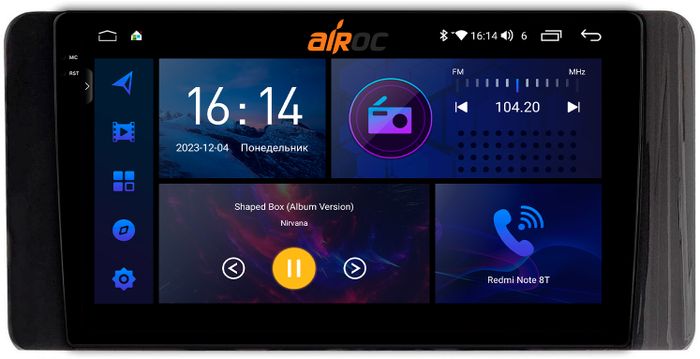 Магнитола для Volkswagen Polo, Skoda Rapid 2020+ - AIROC 2K RI-3717 Android 12, Быстрая, QLed+2K, CarPlay, SIM-слот