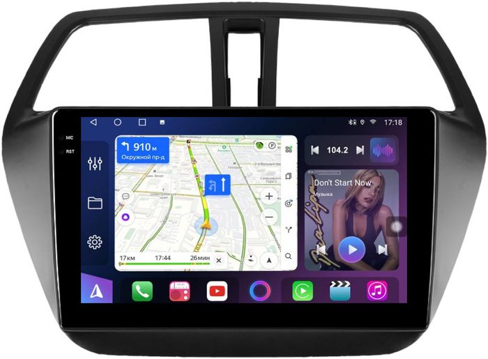 Магнитола для Suzuki SX4 2 2013-2021 (штатная КЗВ) - FarCar S400-TS18 монитор 9.5" QLED на Android 14, CarPlay, 4G SIM-слот