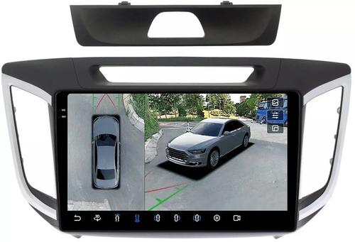 Магнитола для Hyundai Creta 1 2016-2021 (рамка 10) - FarCar BX407M-360 монитор 10.36" 2K QLED на Android 13, 6Гб+128Гб, CarPlay, 4G SIM-слот, 4 камеры в комплекте