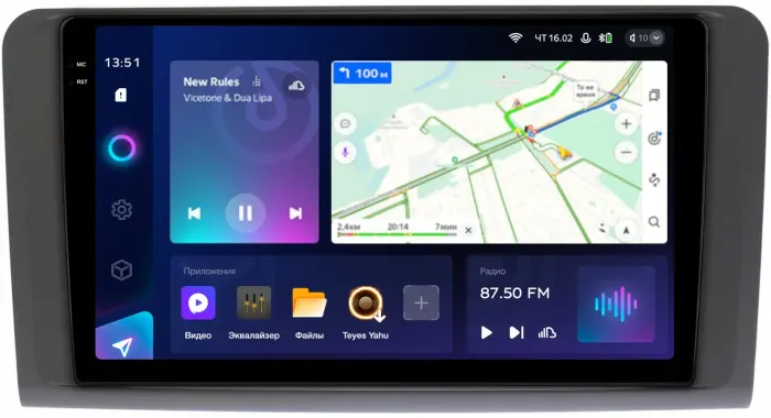 Магнитола для Mercedes-Benz GL X164, ML W164 2005-2012 (рамка матовая) - Teyes CC3-2K на Android 10, Быстрая, 2K QLED, CarPlay, 4G SIM-слот