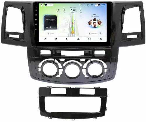 Магнитола для Toyota HiLux 7 2011-2015 - Teyes CC4L монитор 9" IPS на Android 14, Snapdragon 662, CarPlay, 4G SIM-слот