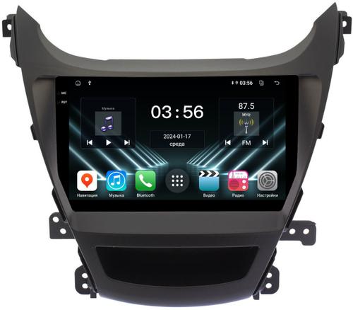 Магнитола для Hyundai Elantra 5 MD 2013-2015 (рестайлинг) - FarCar DX3083M монитор 9.5" IPS на Android 13, 4+64Гб, CarPlay