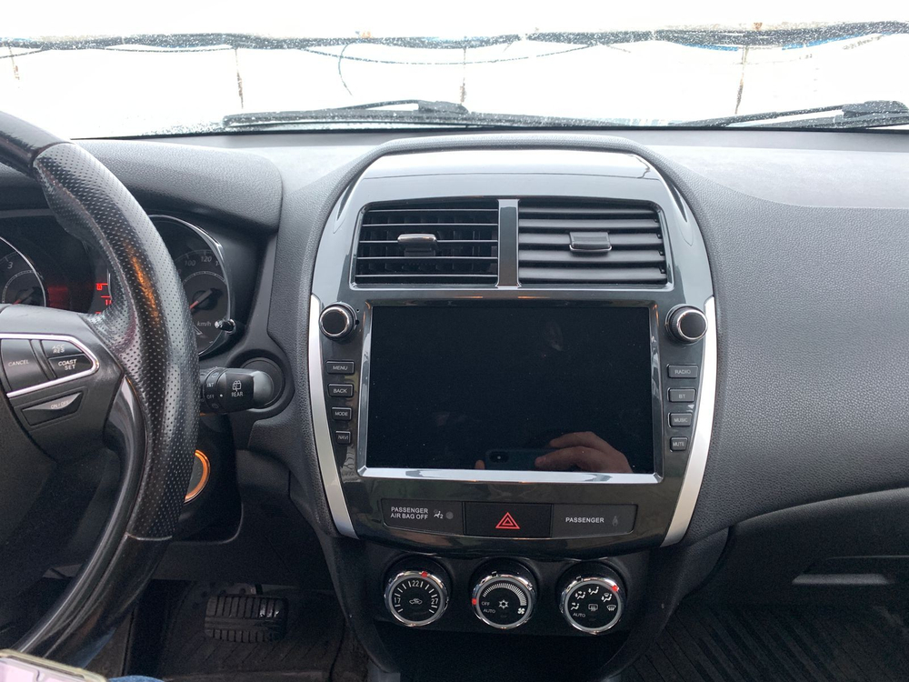 Магнитола для Mitsubishi ASX 2010-2016, Peugeot 4008, Citroen C4 Aircross (рамка с крутилками и кнопками) - FarCar BM9-7064K9 монитор 9.5" QLED на Android 14, TS10, 4+32Гб, CarPlay, 4G SIM-слот
