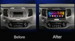 Магнитола для KIA Sportage 2010-2016 - Kuberg OL-9735 QLed+2K, Android 13, UIS7870 (DUDU7), CarPlay, SIM-слот