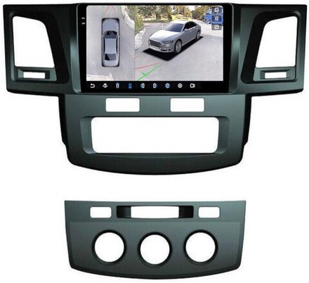 Магнитола для Toyota HiLux 7 2011-2015 - FarCar BX143M-360 монитор 9.5" 2K QLED на Android 13, 6Гб+128Гб, CarPlay, 4G SIM-слот, 4 камеры в комплекте
