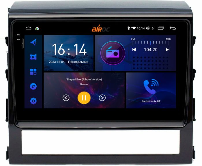 Магнитола для Toyota Land Cruiser 200 2015-2021 (без JBL) - AIROC 2K RI-1113 Android 12, QLed+2K, ТОП процессор, 8/128Гб, CarPlay, SIM-слот