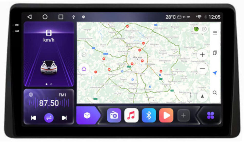 Магнитола для Renault Duster 2 2021+ - Kuberg OL-1941 QLed+2K, Android 12, TS10, CarPlay, 4G SIM-слот