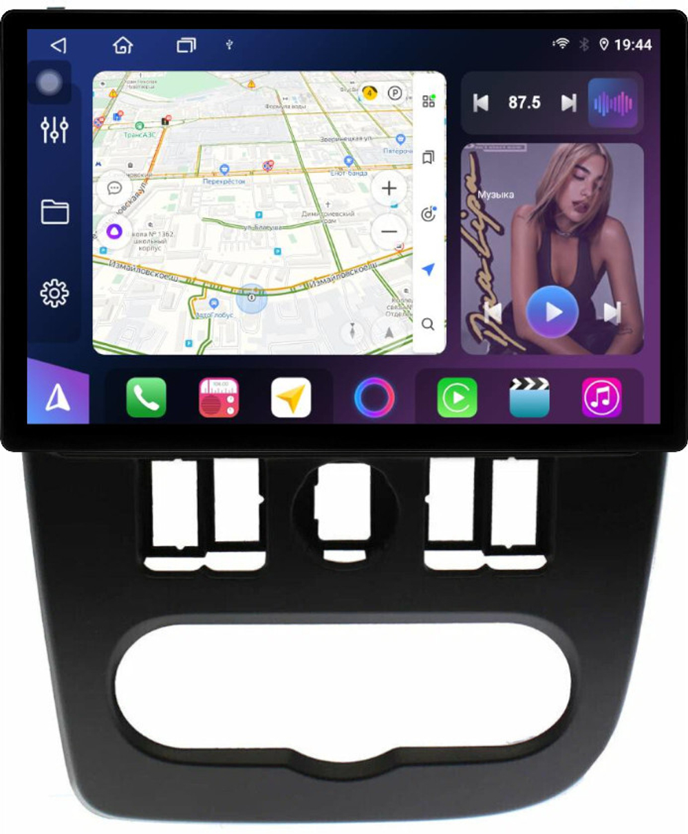 Магнитола для Lada Largus 2012-2020, Largus Cross 2014-2021 - FarCar BX877 монитор 13" 2K QLED на Android 13, TS10, 6+128, CarPlay, 4G SIM-слот