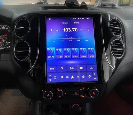 Магнитола для Volkswagen Tiguan 1 2007-2016, Golf Plus - Kuberg ZF-1081-DSP "Тесла-стиль" монитор 10.4" на Android 9, 4/64ГБ