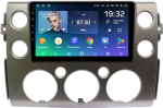 Магнитола для Toyota FJ Cruiser 2005-2022 (рамка серая) - Teyes CC2 PLUS монитор 9" QLED на Android 10, ТОП процессор, 4Гб+64Гб, 4G SIM-слот