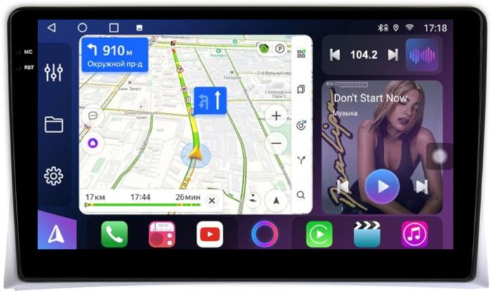 Магнитола для Volkswagen Multivan T5 2003-2015 - FarCar BM042-MM монитор 9.5" QLED на Android 14, TS10, 4+32Гб, CarPlay, 4G SIM-слот