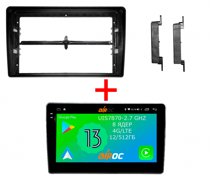 Магнитола для Volkswagen Touareg 2002-2010 (рамка-накладка) - Airoc 2K AU-3703B на Android 13, Быстрейшая, SIM-слот