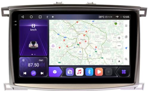Магнитола для Toyota Land Cruiser 100, Lexus LX470 2002-2007 (климат на цветном экране) - Kuberg SF-1698-2 QLed+2K, Android 12, TS10, CarPlay, 4G SIM-слот