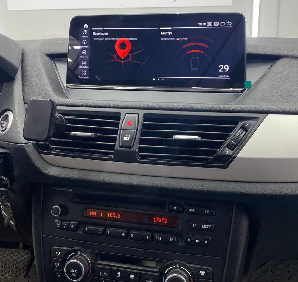 Магнитола для BMW X1 E84 2009-2014 (взамен верхнего бардачка) - RDL-6219 монитор 10.25" на Android 13, 8+128Гб, CarPlay, 4G SIM-слот, джойстик в комплекте