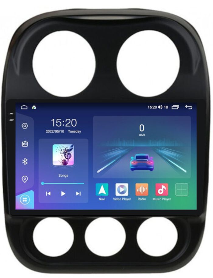 Магнитола для Jeep Compass 2011-2015 - Parafar PF998RN2K на Android 13, Быстрая, QLED+2K, CarPlay, 4G SIM-слот