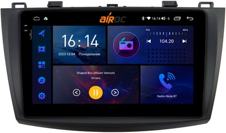 Магнитола для Mazda 3, Axela 2009-2013 - AIROC 2K RI-2414 Android 12, QLed+2K, ТОП процессор, 8/128Гб, CarPlay, SIM-слот