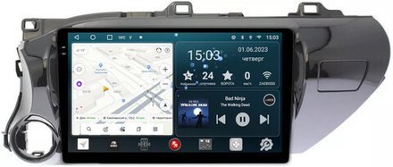Магнитола для Toyota Hilux 8 2015-2023+ - RedPower 186 Android 10, QLED+2K, ТОП процессор, 6Гб+128Гб, CarPlay, SIM-слот