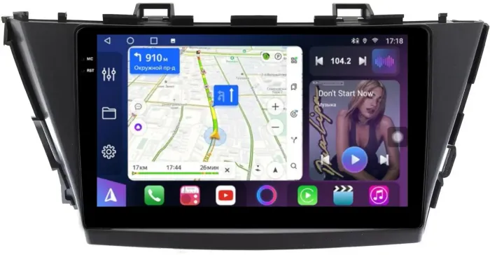Магнитола для Toyota Prius Alpha 40 2011-2014 (правый руль) - FarCar BM9-9533 монитор 9.5" QLED на Android 14, TS10, 4+32Гб, CarPlay, 4G SIM-слот