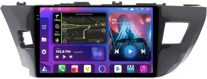 Магнитола для Toyota Corolla E180 2012-2016 - FarCar BM307M-2K монитор 10.36" 2K QLED на Android 14, TS10, 4+32Гб, CarPlay, 4G SIM-слот