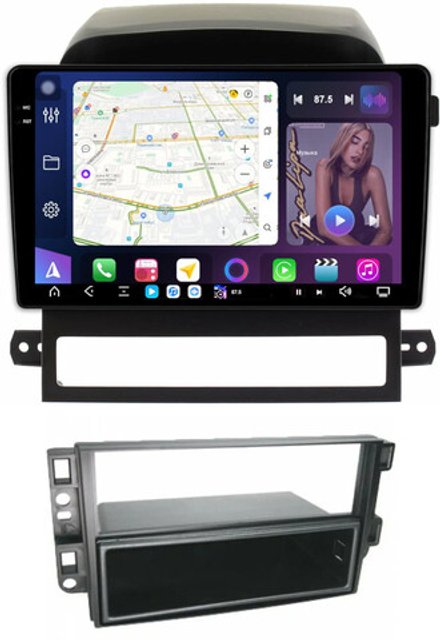 Магнитола для Chevrolet Captiva 2006-2011 (перенос БК вниз) - FarCar XXL022M монитор 9.5" 2K QLED на Android 14, TS20, 8+256Гб, CarPlay, 4G SIM-слот