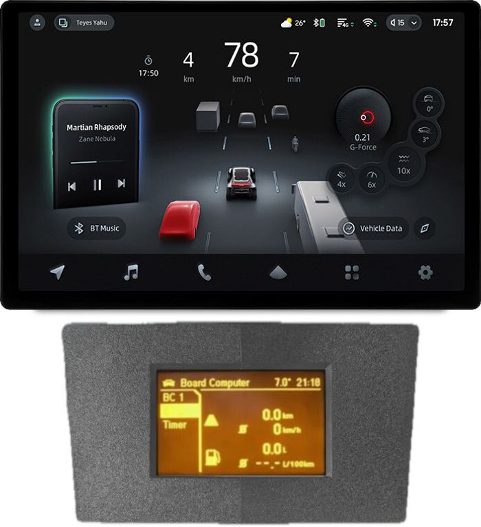 Магнитола для Opel Astra H (перенос БК вниз, серая) - Teyes CC4-PRO монитор 13" 2K QLED на Android 13, Snapdragon 778G, ИИ, CarPlay, DSP, 4G SIM-слот