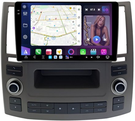 Магнитола для Infiniti FX35, FX45 S50 2006-2008 - FarCar XXL9-9685 монитор 9.5" 2K QLED на Android 14, TS20, 8+256Гб, CarPlay, 4G SIM-слот
