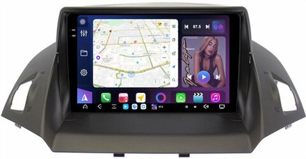 Магнитола для Ford Kuga 2 2012-2019 (без SYNC) - FarCar GX362M монитор 9.5" 2K QLED на Android 14, TS20, 6+128Гб, CarPlay, 4G SIM-слот