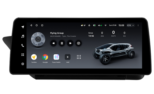 Магнитола для Lexus ES250 2012-2015 (монохром) - Teyes LUX ONE монитор 12.3" 2K QLED на Android 10, CarPlay, 4G SIM-слот, джойстик, 6/128ГБ