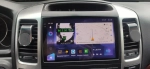 Магнитола для Toyota Land Cruiser Prado 120, Lexus GX470 (экран климата внизу) - FarCar XXL456M монитор 9.5" 2K QLED на Android 14, TS20, 8+256Гб, CarPlay, 4G SIM-слот