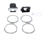 Комплект рамки с разъёмами 9"+can VW Tiguan 2007-2017 (любая аварийка) серебро (F2)