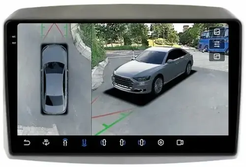 Магнитола для KIA Sorento Prime UM 2015-2020 (рамка-накладка) - FarCar BX10-360-7019F2 монитор 10.36" 2K QLED на Android 13, 6Гб+128Гб, CarPlay, 4G SIM-слот, 4 камеры в комплекте