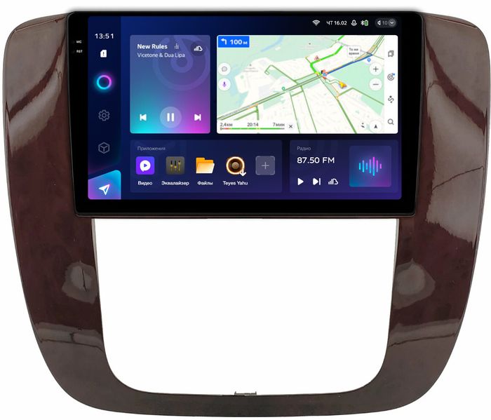 Магнитола для Chevrolet Tahoe 900 2006-2014 (рамка дерево) - Teyes CC3-2K QLed Android 10, ТОП процессор, SIM-слот, CarPlay