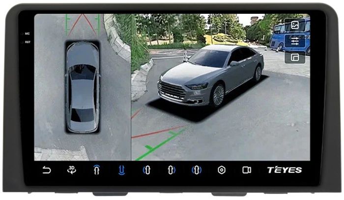 Магнитола для Hyundai Staria 2021+ (штатный экран 8") - Teyes CC3-2K-360 на Android 10, 2K QLED, 6Гб+128Гб, CarPlay, 4G SIM-слот, 4 камеры в комплекте