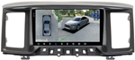 Магнитола для Nissan Pathfinder R52 2014-2017 (поддержка Bose, рамка тип 2) - FarCar BX9-360-9678F2 монитор 9.5" 2K QLED на Android 13, 6Гб+128Гб, CarPlay, 4G SIM-слот, 4 камеры в комплекте