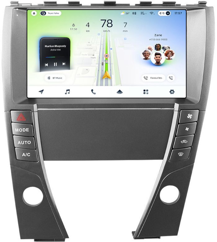 Магнитола для Lexus ES350 XV40 2009-2012 (ШГУ цветной, проводка C) - Teyes CC4L монитор 9" IPS на Android 14, Snapdragon 662, CarPlay, 4G SIM-слот