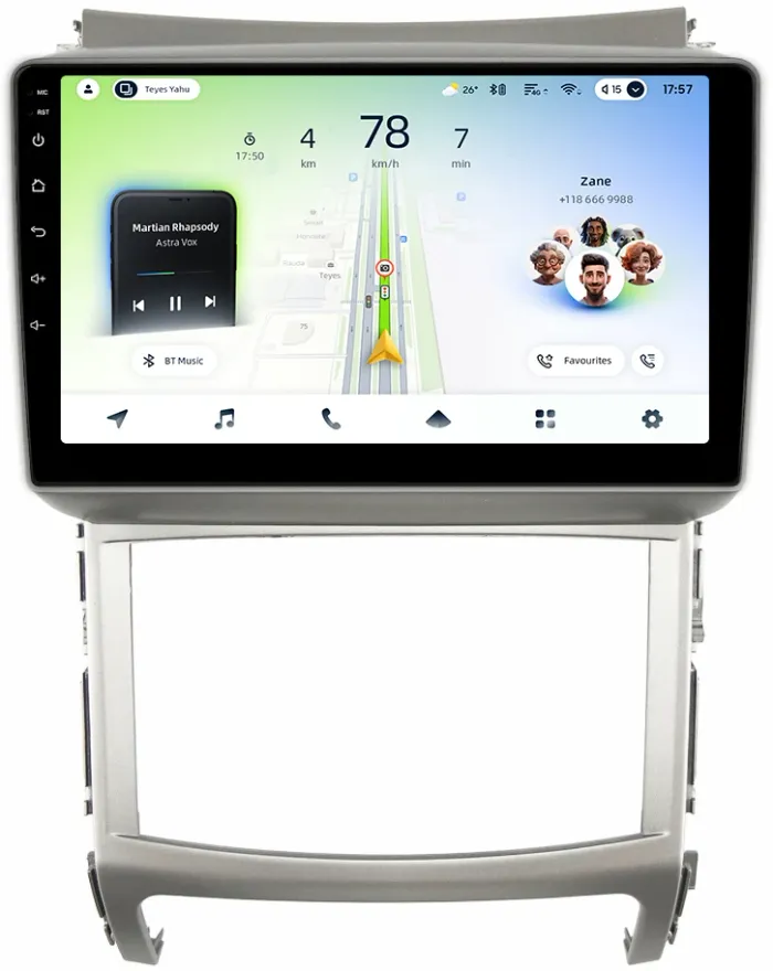 Магнитола для Hyundai iX55 2009-2013 - Teyes CC4L монитор 9" IPS на Android 14, Быстрая, Snapdragon 662, CarPlay, 4G SIM-слот